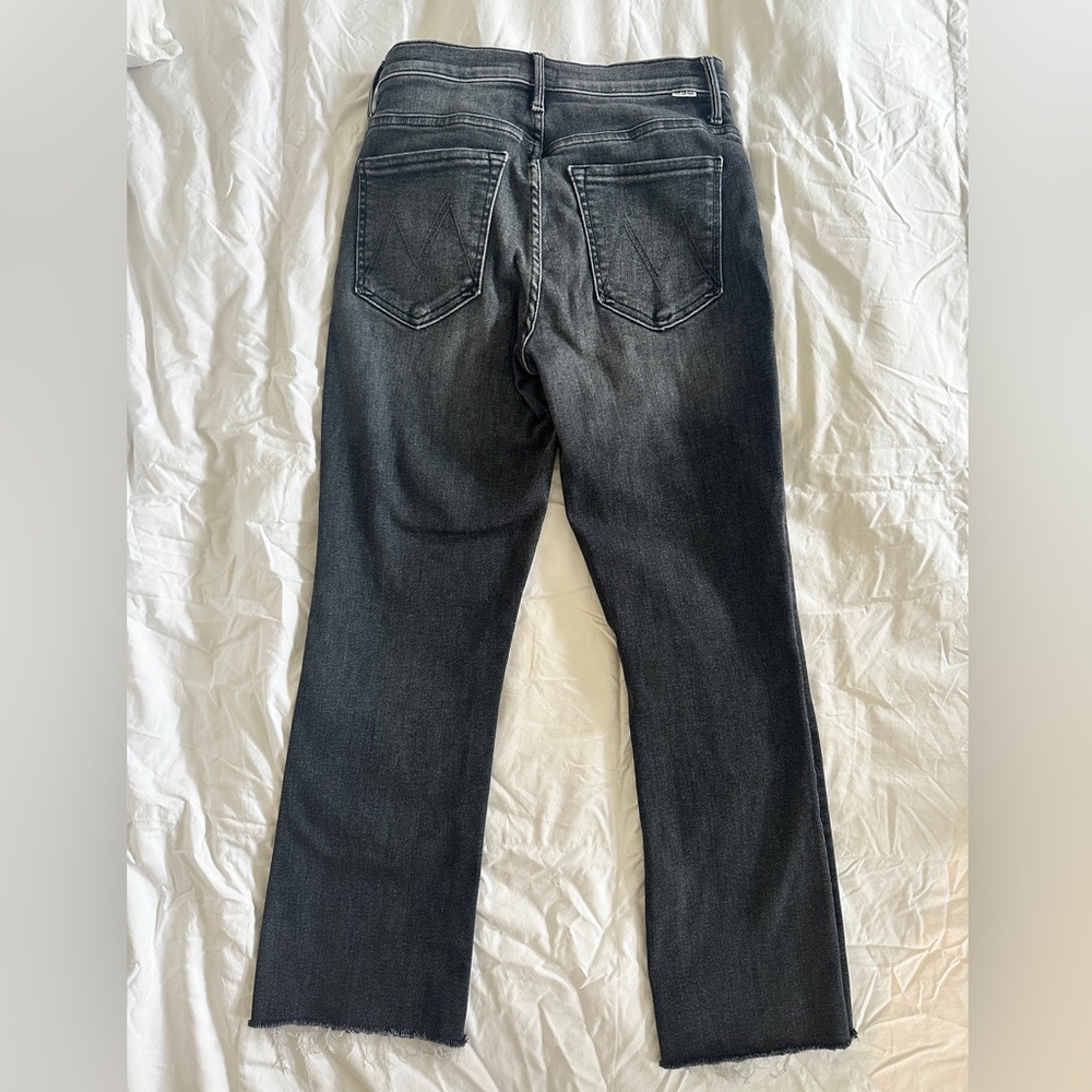 MOTHER The Insider Crop Fray, High-Rise, Smoke (25.5 inch inseam) - Picture 2 of 6